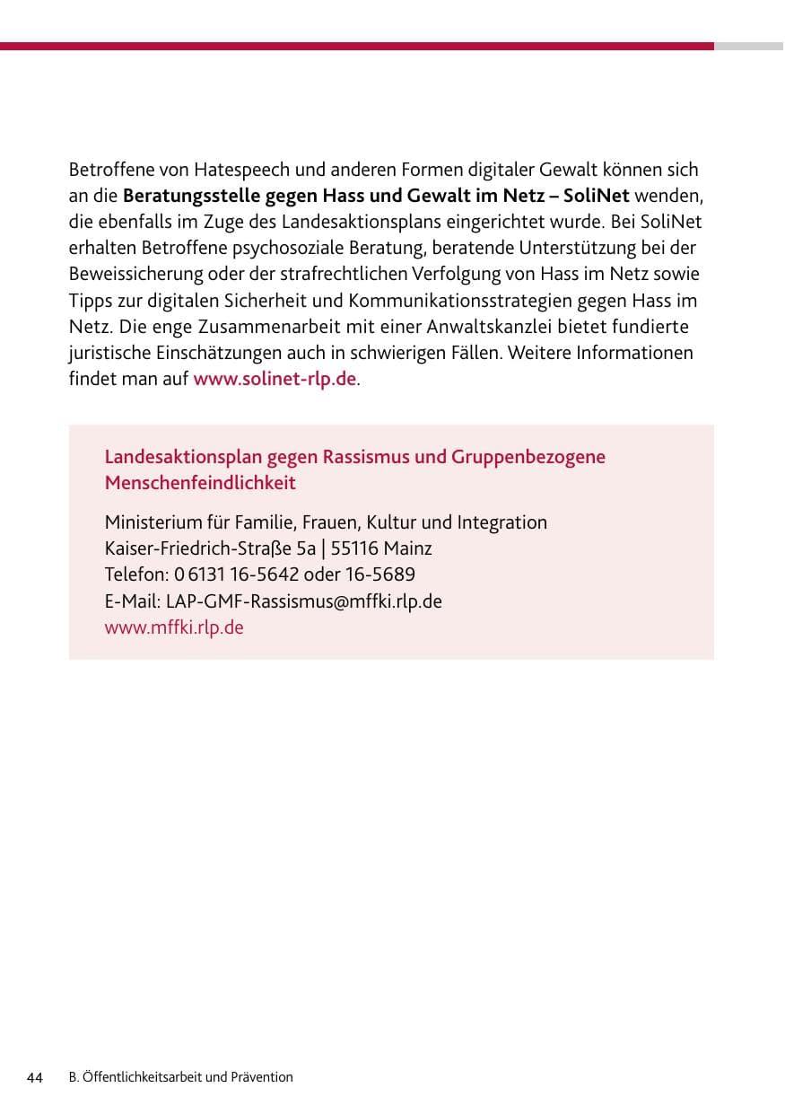 Seite 44 des Verfassungsschutzbericht 2024 Rheinland-Pfalz