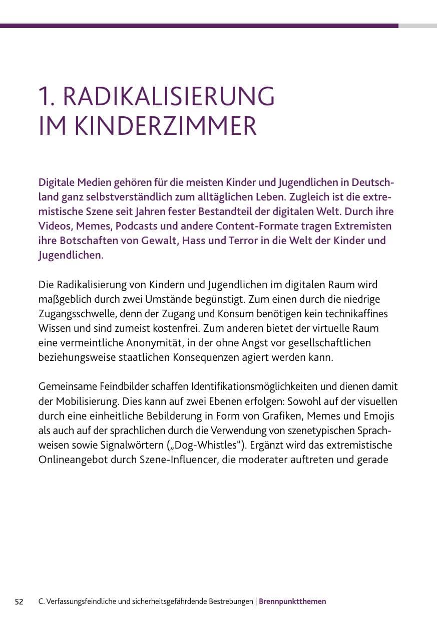 Seite 52 des Verfassungsschutzbericht 2024 Rheinland-Pfalz