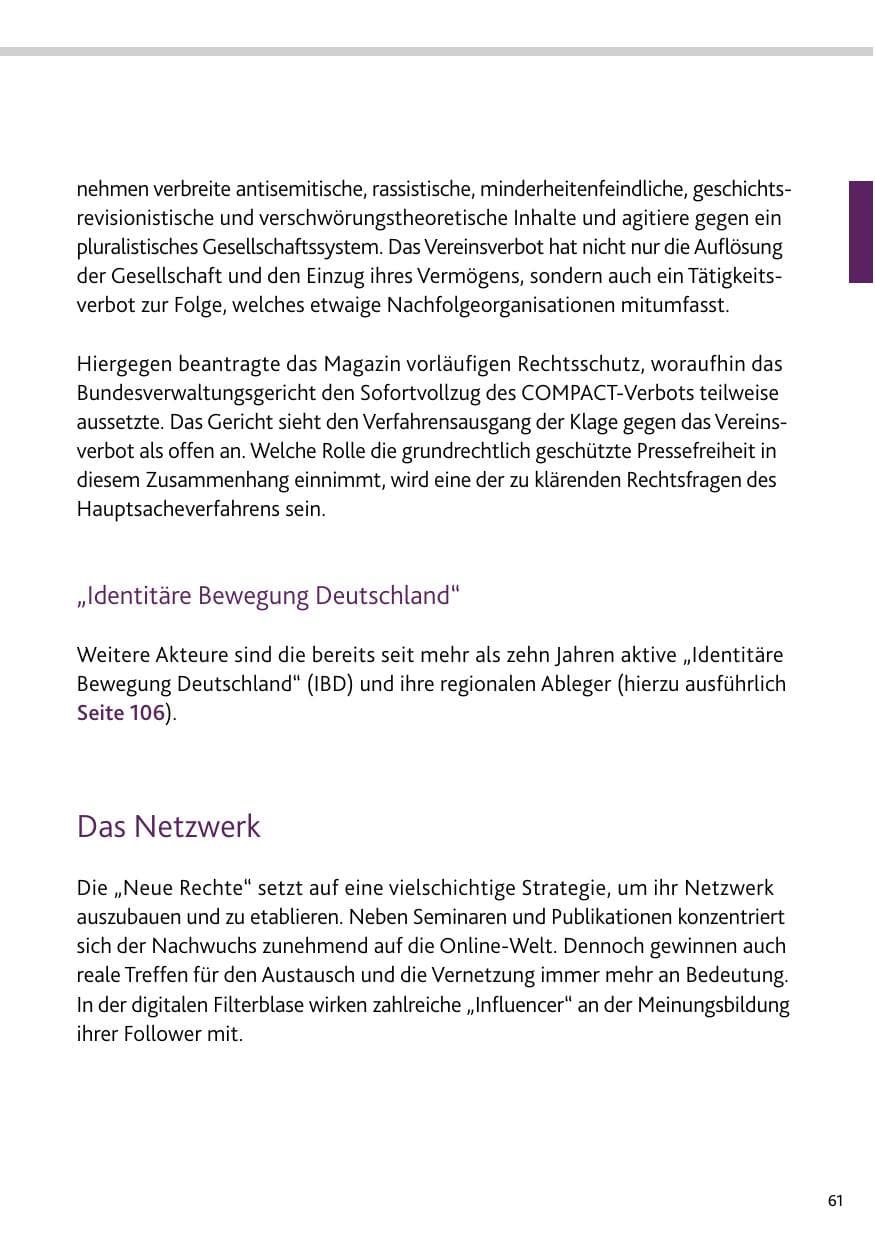 Seite 61 des Verfassungsschutzbericht 2024 Rheinland-Pfalz