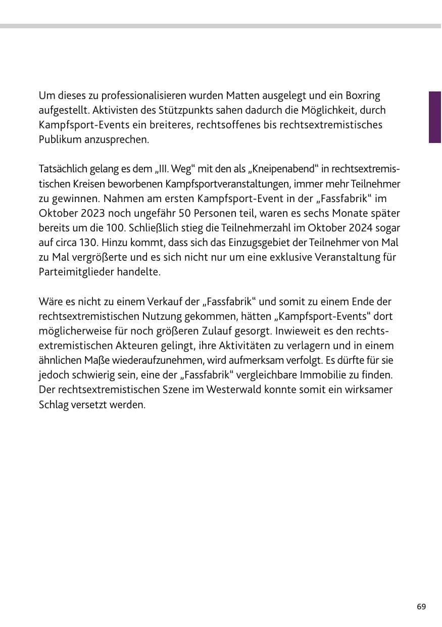 Seite 69 des Verfassungsschutzbericht 2024 Rheinland-Pfalz