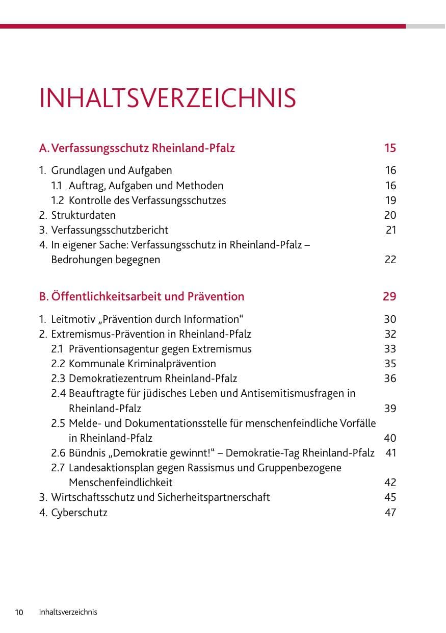 Seite 10 des Verfassungsschutzbericht 2024 Rheinland-Pfalz