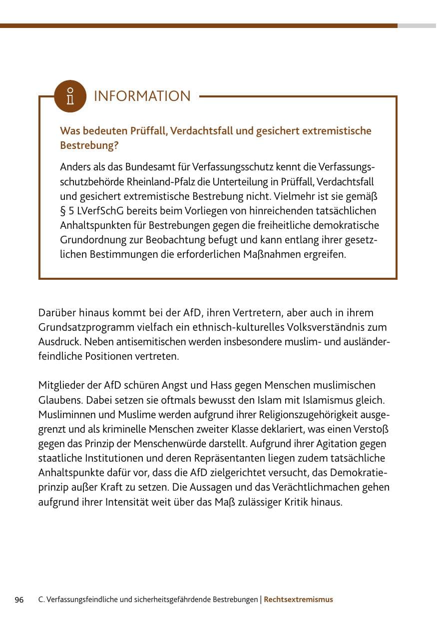 Seite 96 des Verfassungsschutzbericht 2024 Rheinland-Pfalz