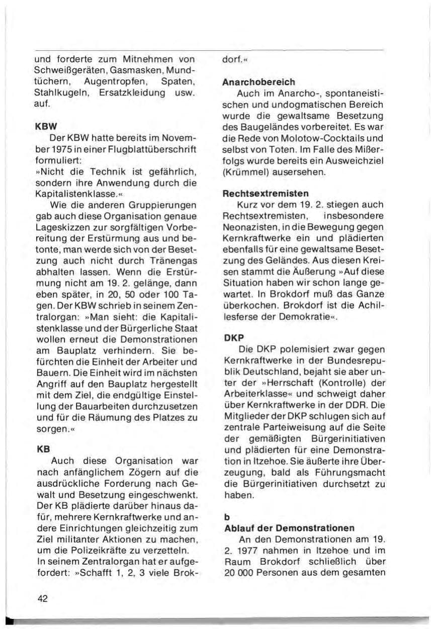 Seite 44 des Verfassungsschutzbericht 1976 Schleswig-Holstein