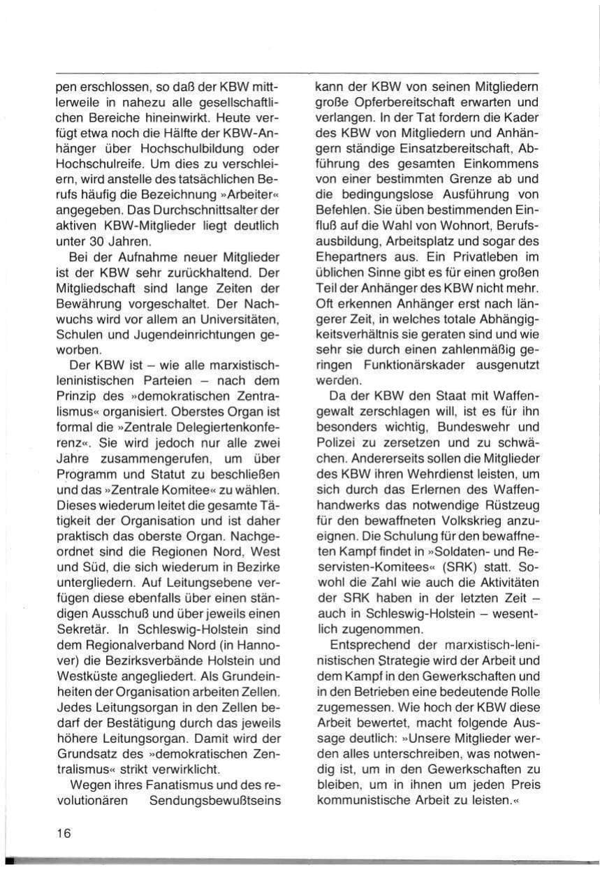 Seite 18 des Verfassungsschutzbericht 1977 Schleswig-Holstein