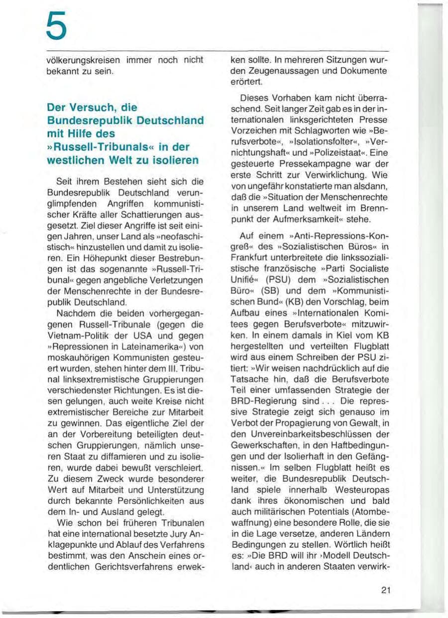 Seite 23 des Verfassungsschutzbericht 1977 Schleswig-Holstein