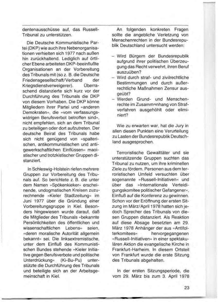 Seite 25 des Verfassungsschutzbericht 1977 Schleswig-Holstein