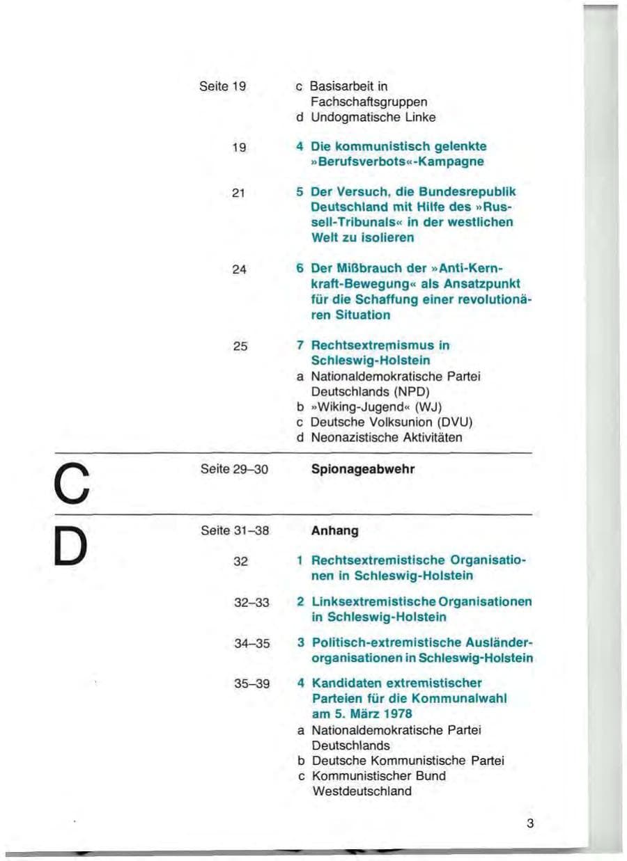 Seite 5 des Verfassungsschutzbericht 1977 Schleswig-Holstein