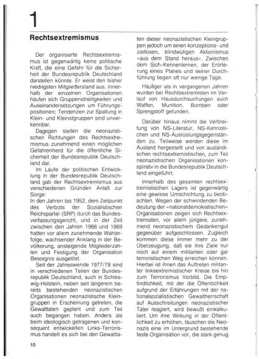 Seite 12 des Verfassungsschutzbericht 1978 Schleswig-Holstein