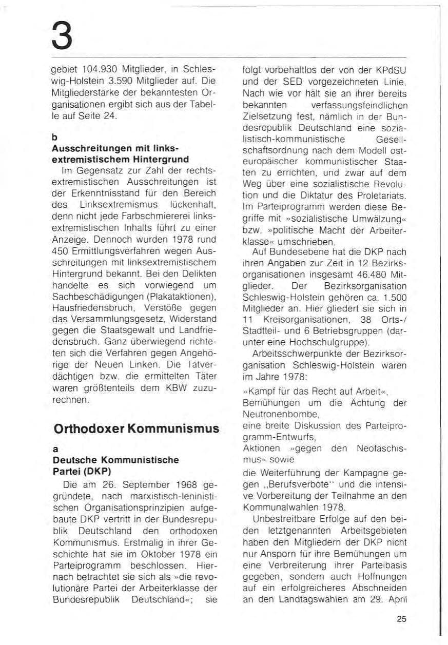 Seite 27 des Verfassungsschutzbericht 1978 Schleswig-Holstein