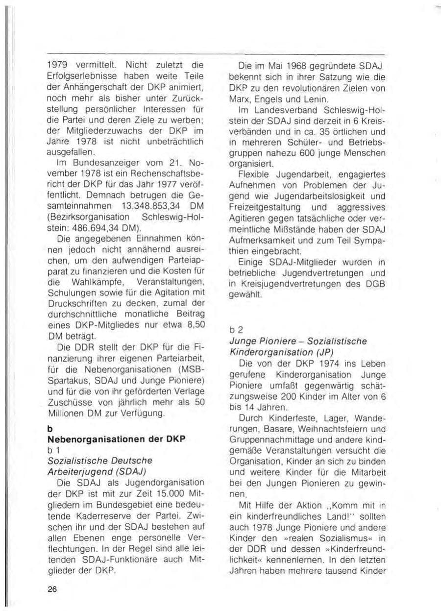 Seite 28 des Verfassungsschutzbericht 1978 Schleswig-Holstein
