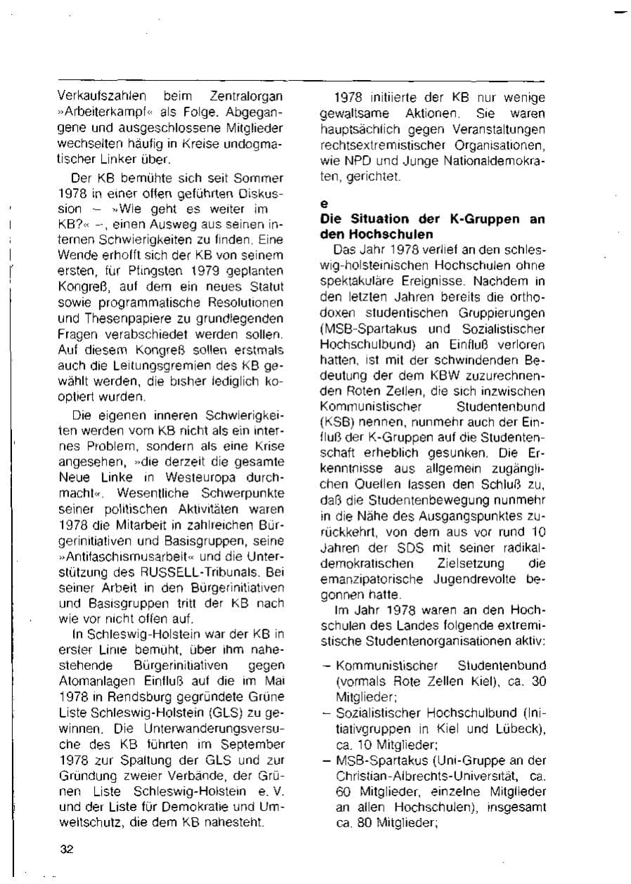 Seite 34 des Verfassungsschutzbericht 1978 Schleswig-Holstein