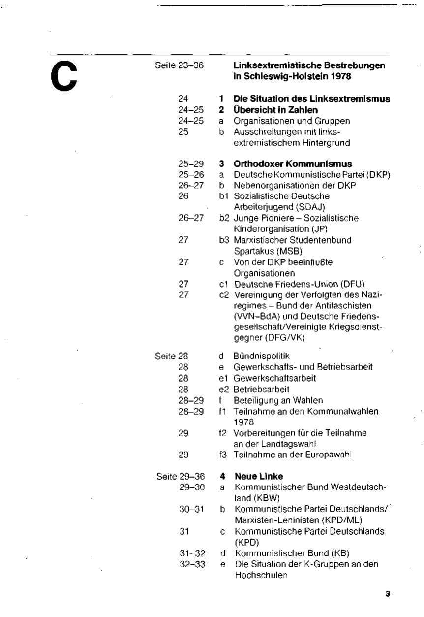 Seite 5 des Verfassungsschutzbericht 1978 Schleswig-Holstein