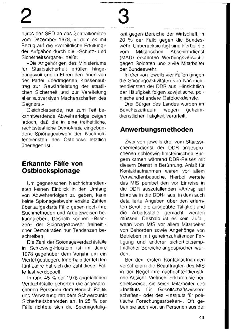 Seite 45 des Verfassungsschutzbericht 1978 Schleswig-Holstein