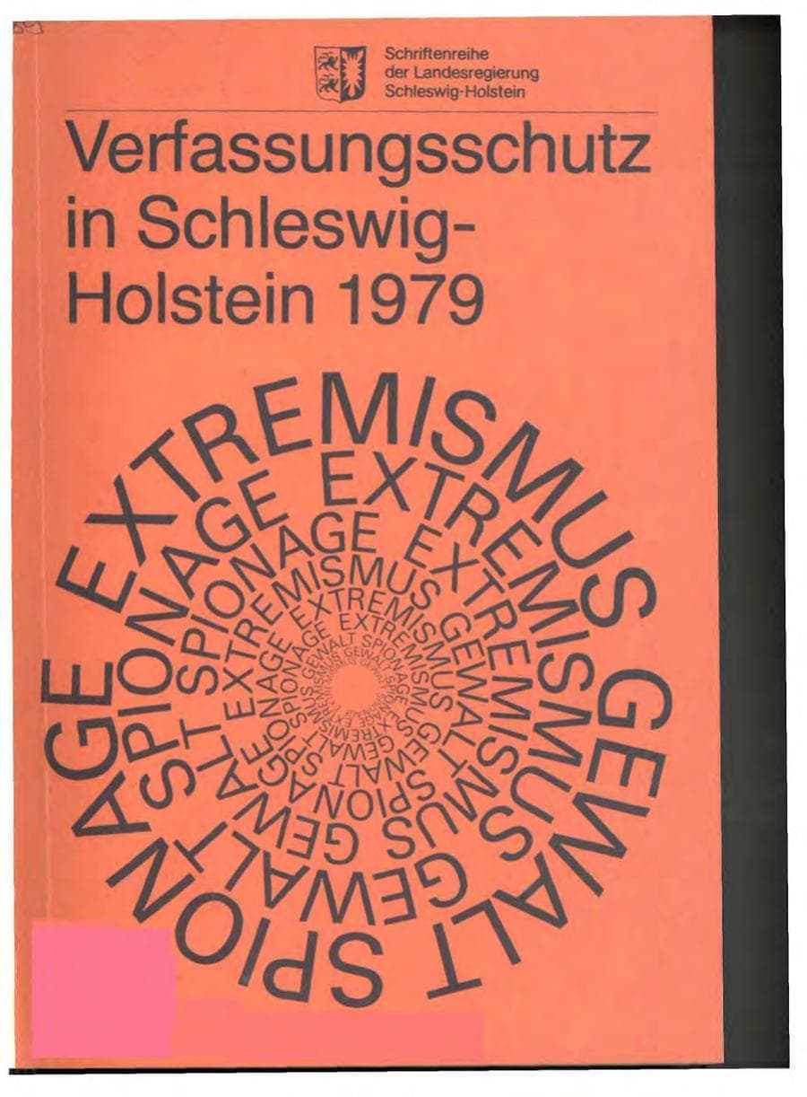 Seite 1 des Verfassungsschutzbericht 1979 Schleswig-Holstein