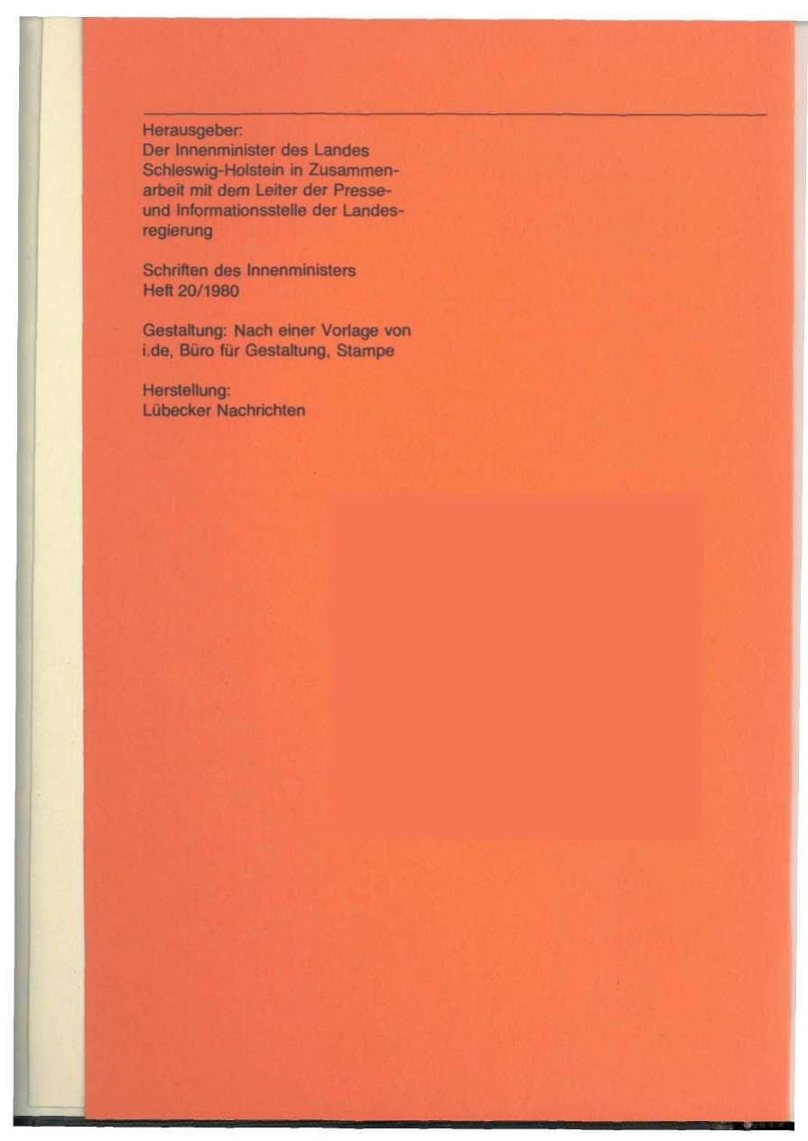 Seite 2 des Verfassungsschutzbericht 1979 Schleswig-Holstein