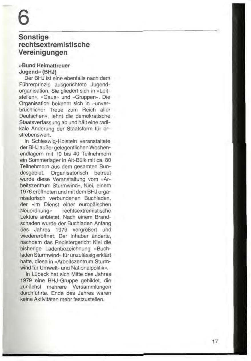 Seite 19 des Verfassungsschutzbericht 1979 Schleswig-Holstein