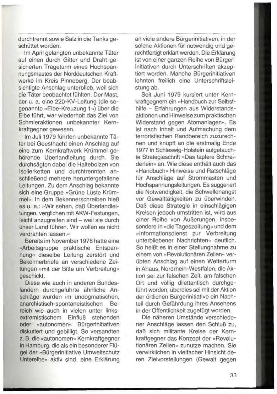 Seite 35 des Verfassungsschutzbericht 1979 Schleswig-Holstein