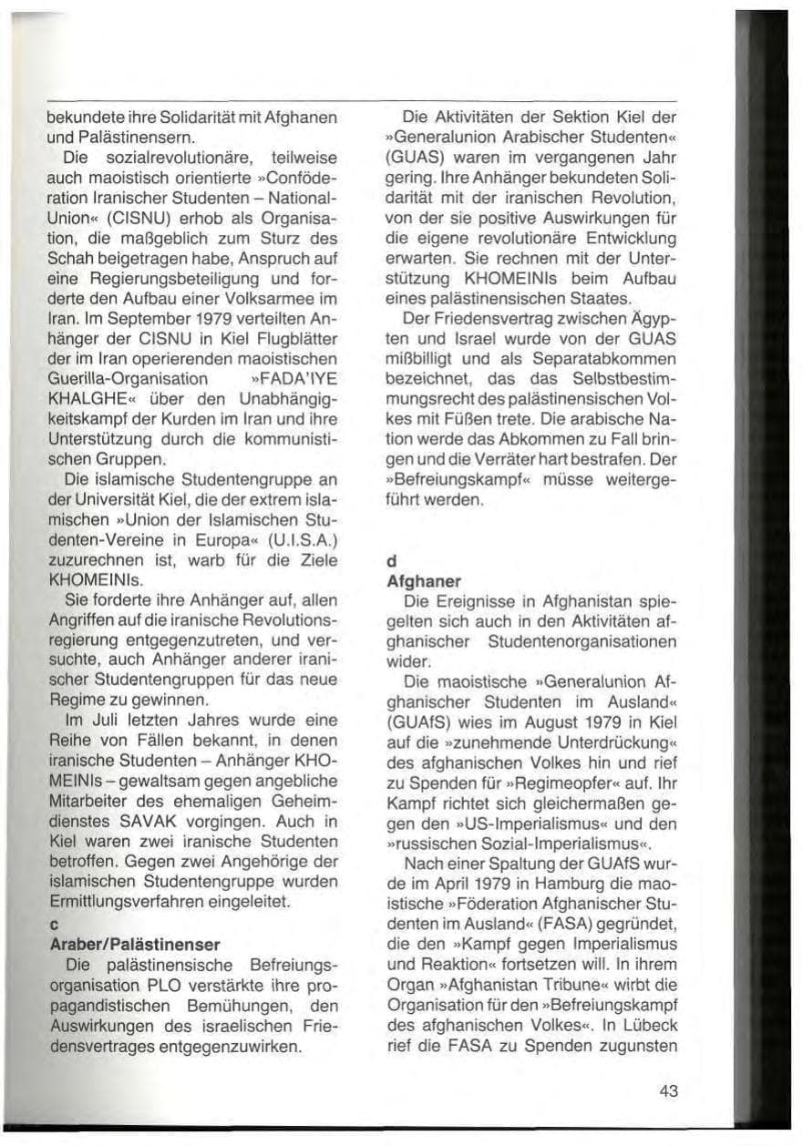 Seite 45 des Verfassungsschutzbericht 1979 Schleswig-Holstein