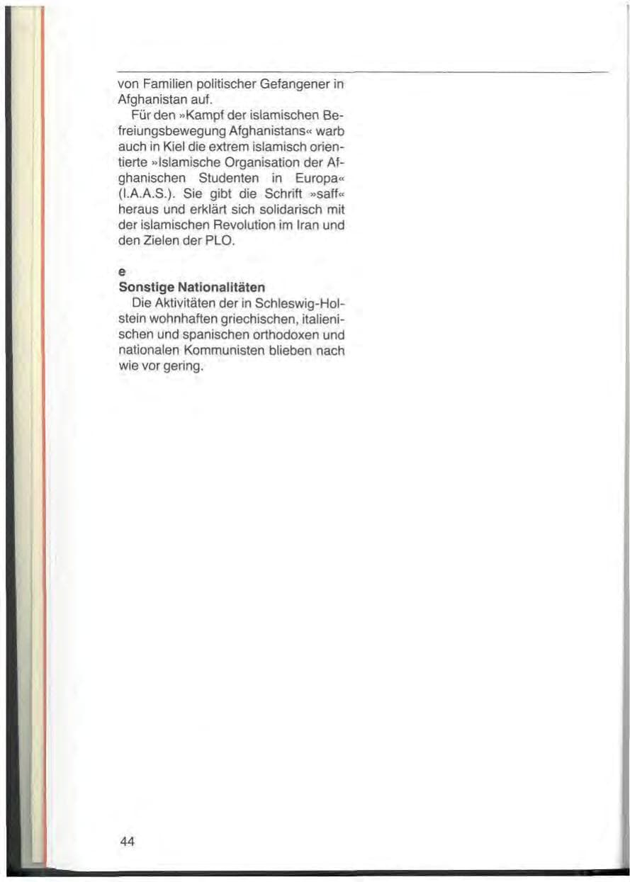 Seite 46 des Verfassungsschutzbericht 1979 Schleswig-Holstein