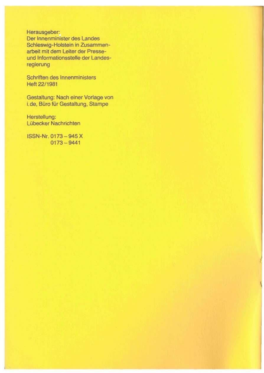 Seite 2 des Verfassungsschutzbericht 1980 Schleswig-Holstein
