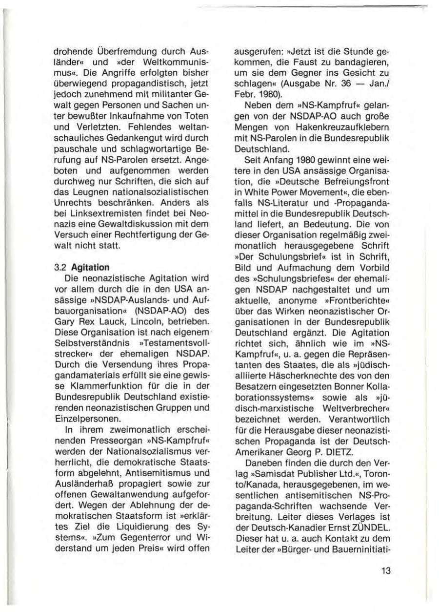 Seite 15 des Verfassungsschutzbericht 1980 Schleswig-Holstein