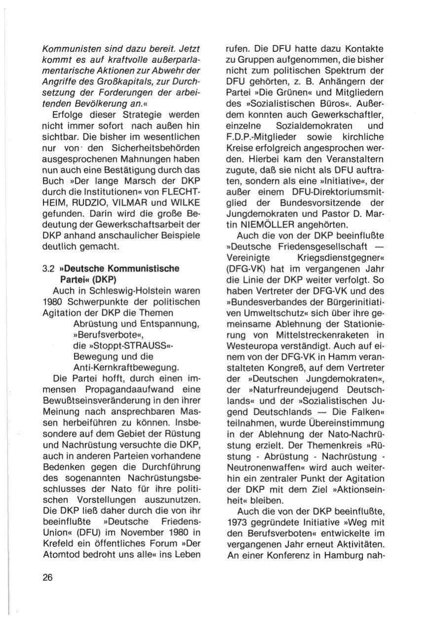 Seite 28 des Verfassungsschutzbericht 1980 Schleswig-Holstein