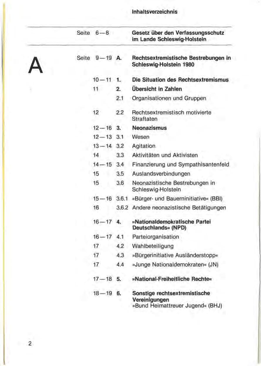 Seite 4 des Verfassungsschutzbericht 1980 Schleswig-Holstein