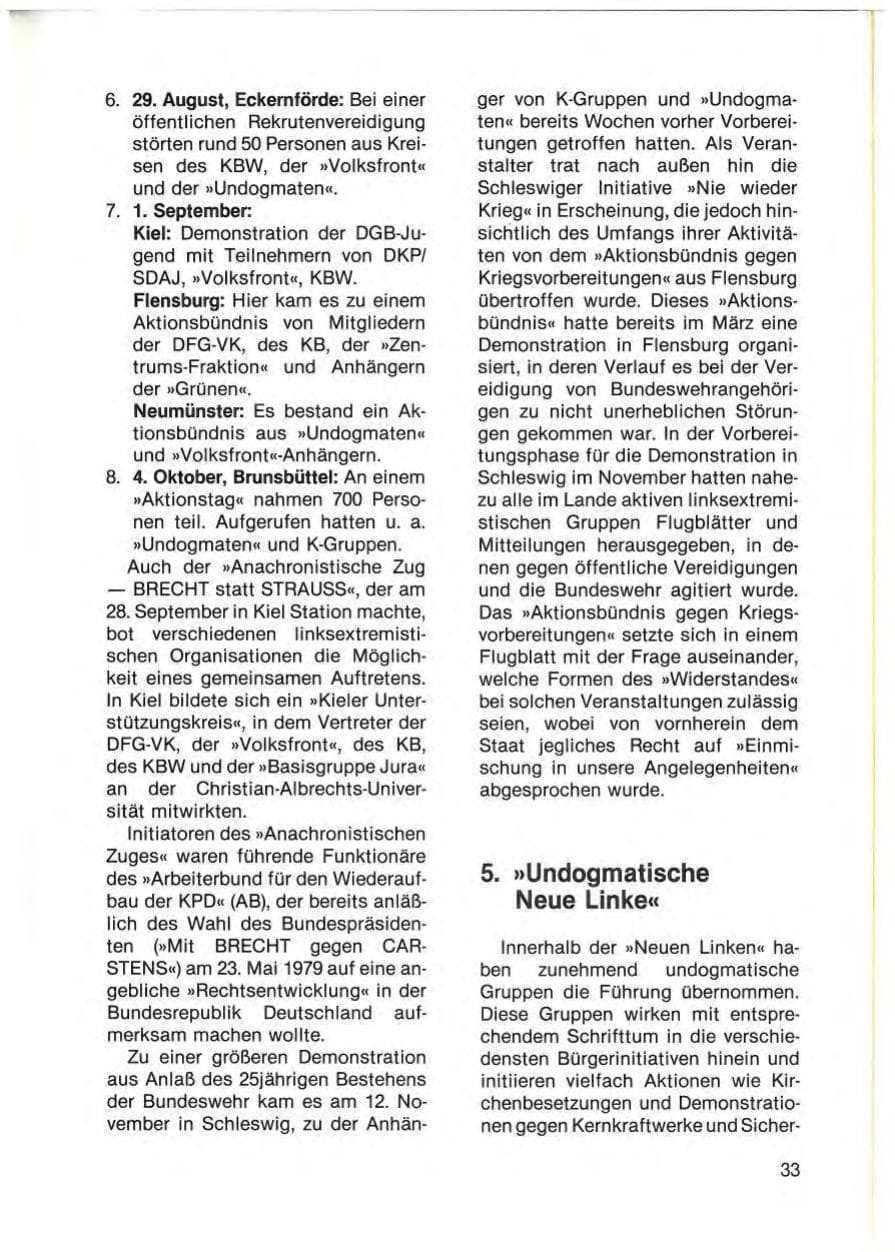 Seite 35 des Verfassungsschutzbericht 1980 Schleswig-Holstein