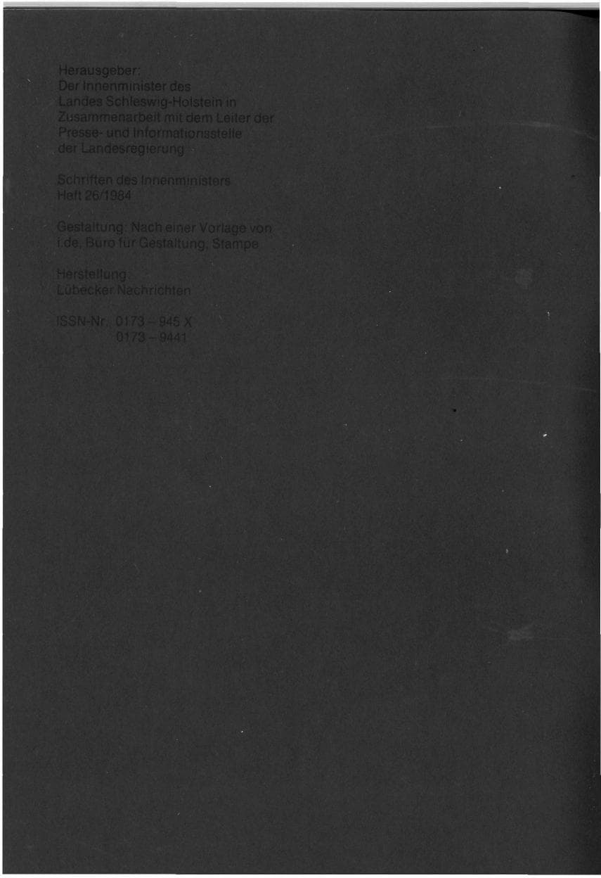 Seite 2 des Verfassungsschutzbericht 1983 Schleswig-Holstein