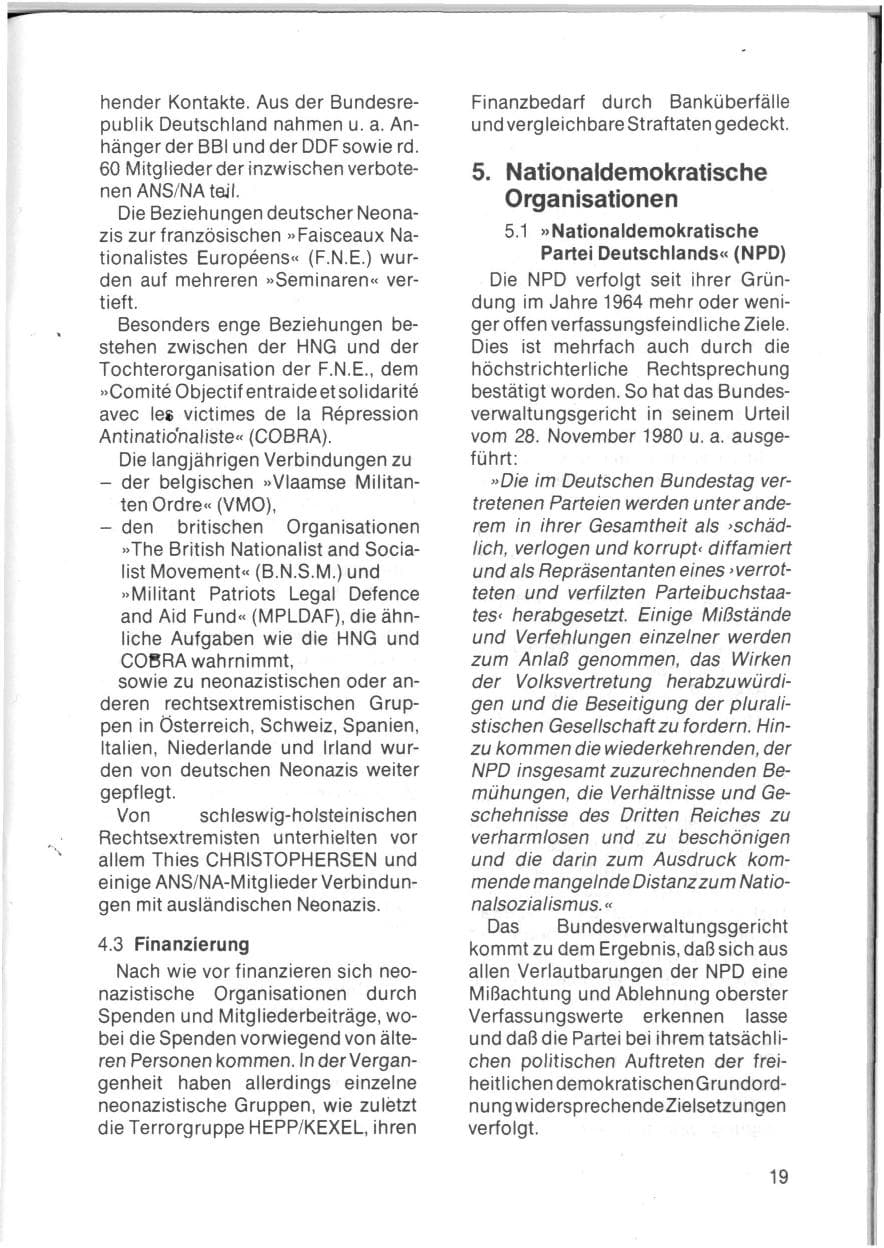 Seite 21 des Verfassungsschutzbericht 1983 Schleswig-Holstein