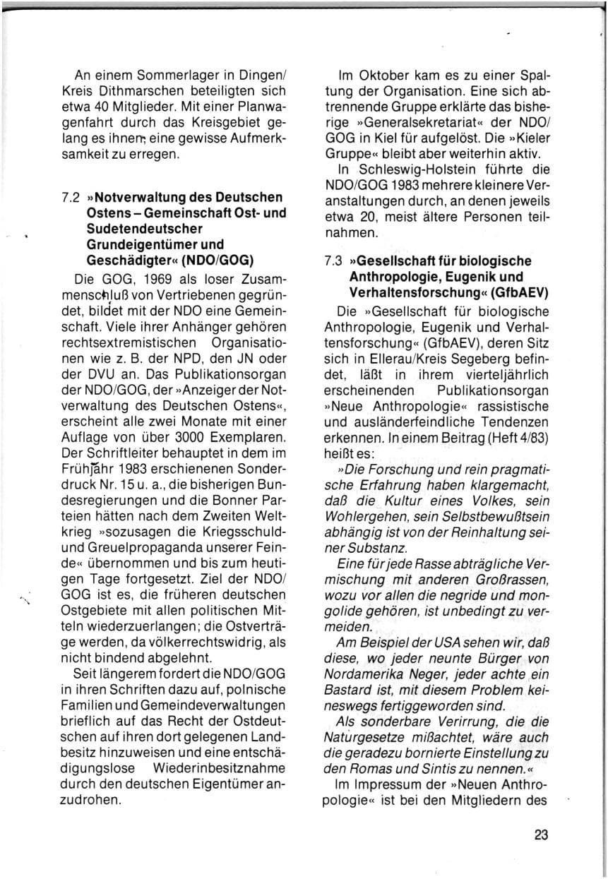 Seite 25 des Verfassungsschutzbericht 1983 Schleswig-Holstein