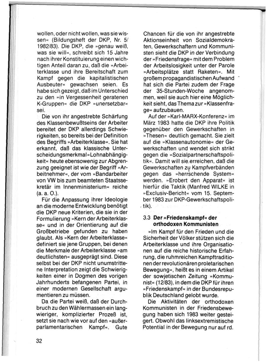 Seite 34 des Verfassungsschutzbericht 1983 Schleswig-Holstein