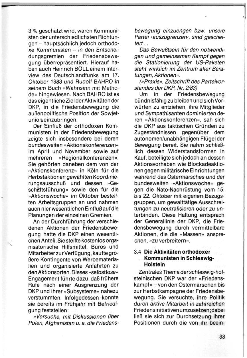 Seite 35 des Verfassungsschutzbericht 1983 Schleswig-Holstein