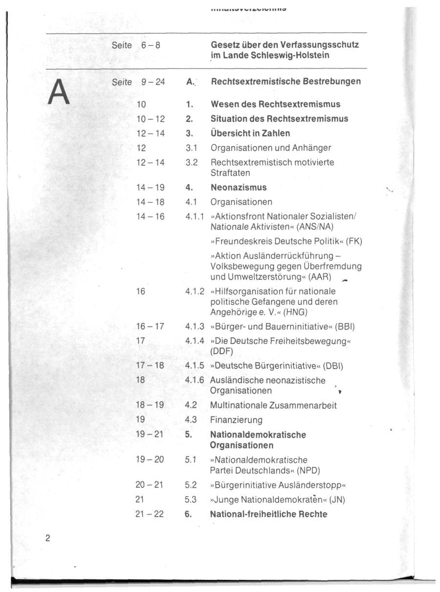 Seite 5 des Verfassungsschutzbericht 1983 Schleswig-Holstein