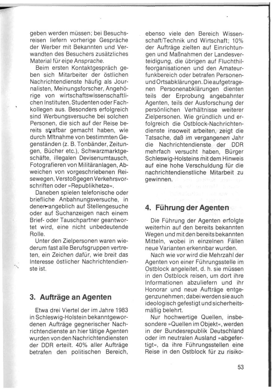 Seite 55 des Verfassungsschutzbericht 1983 Schleswig-Holstein