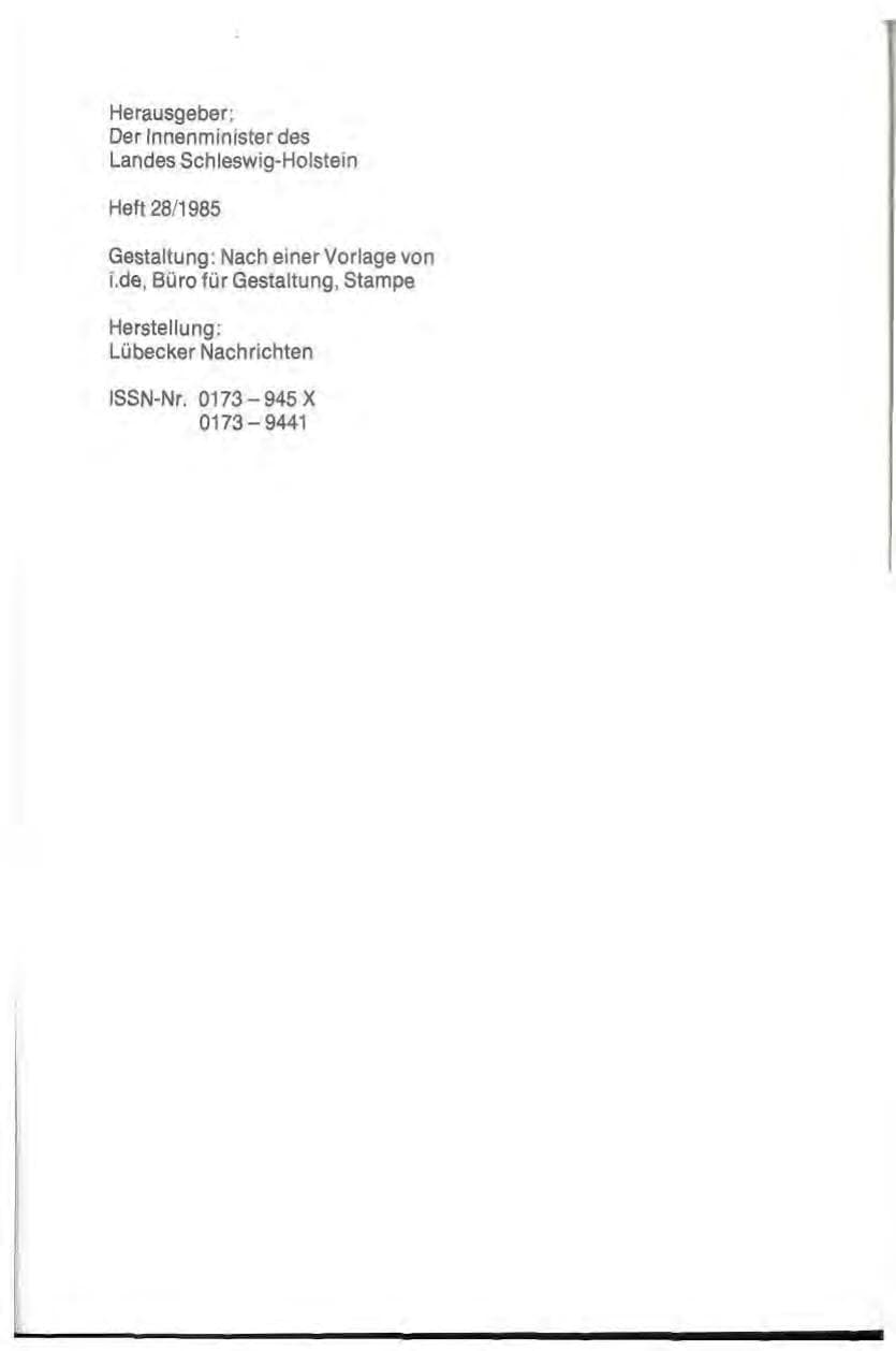 Seite 2 des Verfassungsschutzbericht 1984 Schleswig-Holstein