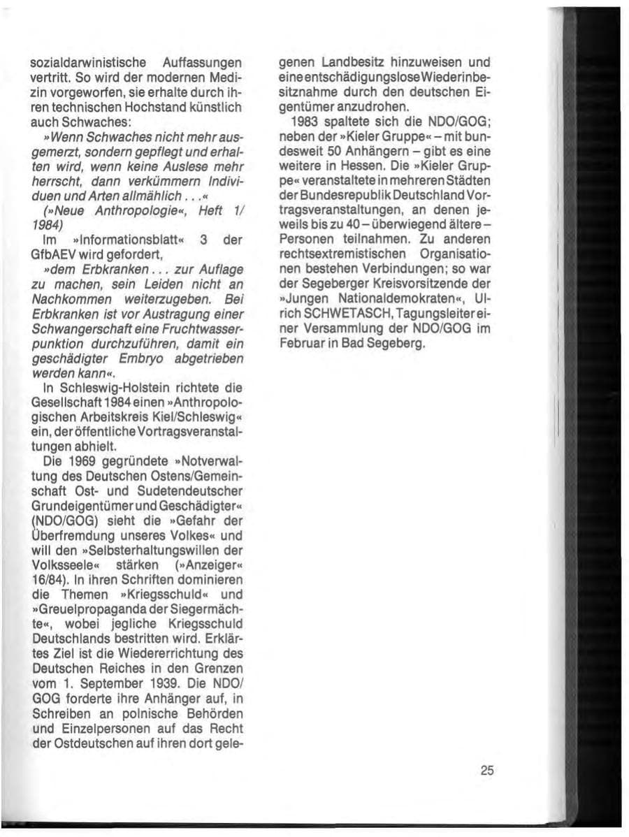 Seite 27 des Verfassungsschutzbericht 1984 Schleswig-Holstein