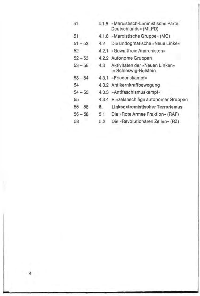 Seite 6 des Verfassungsschutzbericht 1984 Schleswig-Holstein