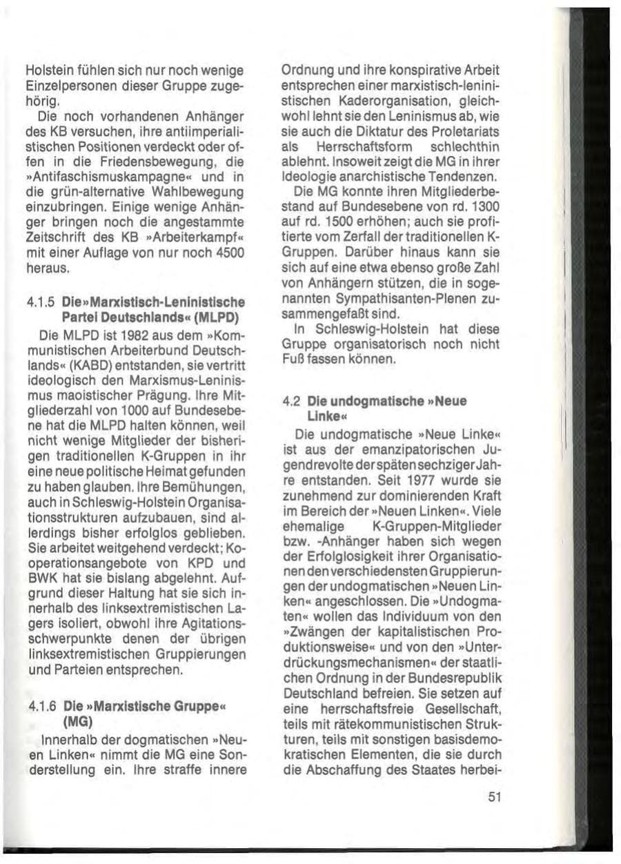 Seite 53 des Verfassungsschutzbericht 1984 Schleswig-Holstein