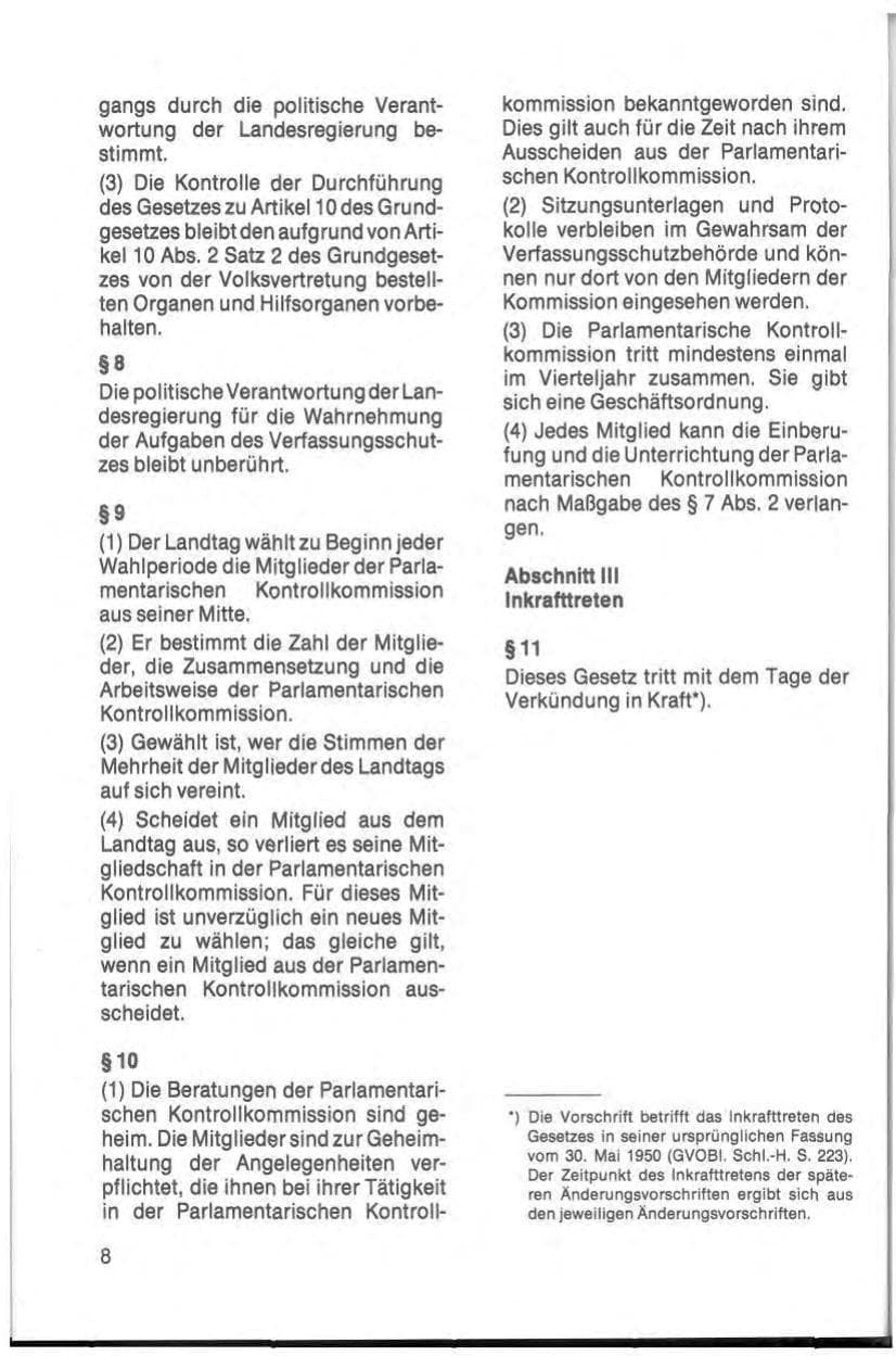 Seite 10 des Verfassungsschutzbericht 1984 Schleswig-Holstein