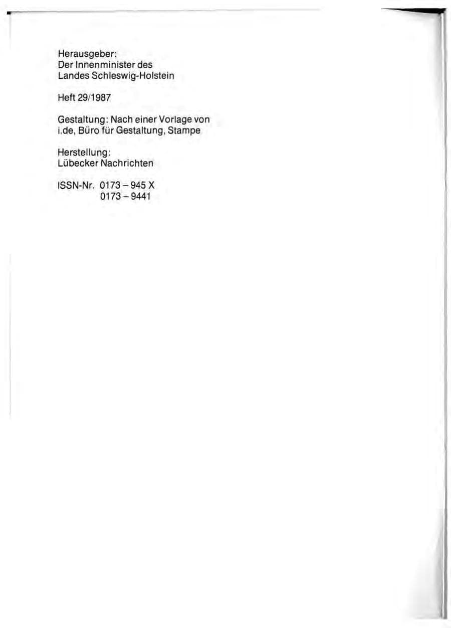 Seite 2 des Verfassungsschutzbericht 1985 Schleswig-Holstein