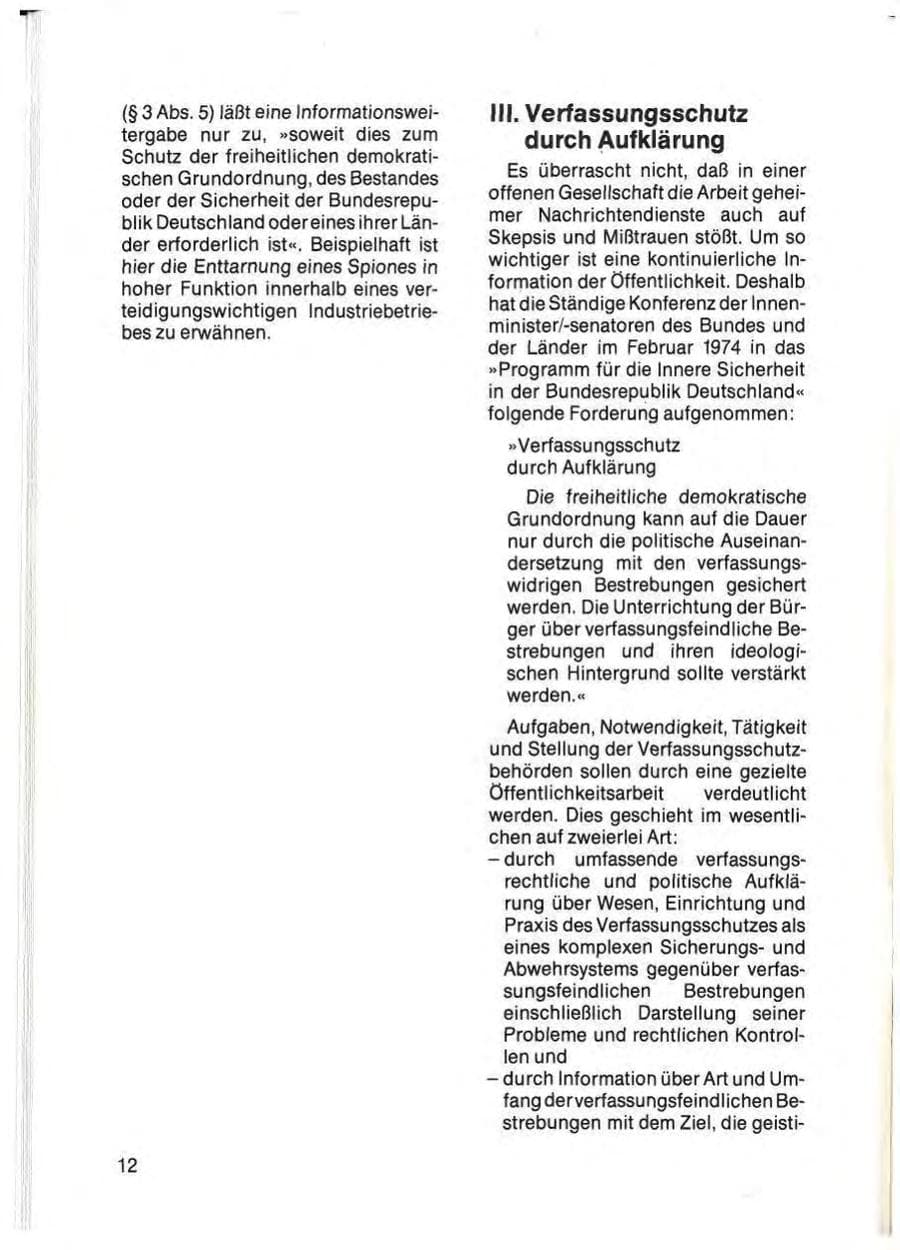 Seite 14 des Verfassungsschutzbericht 1985 Schleswig-Holstein