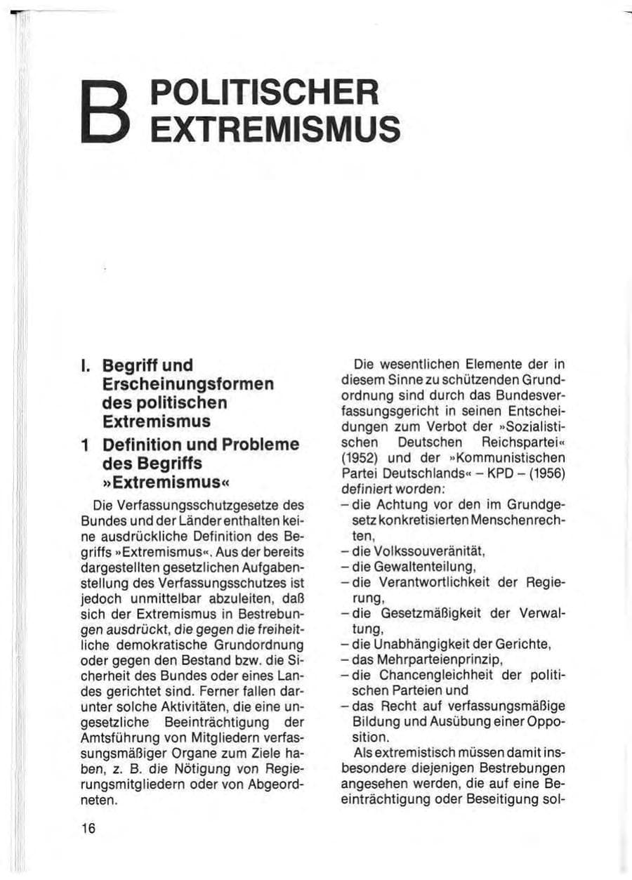 Seite 18 des Verfassungsschutzbericht 1985 Schleswig-Holstein