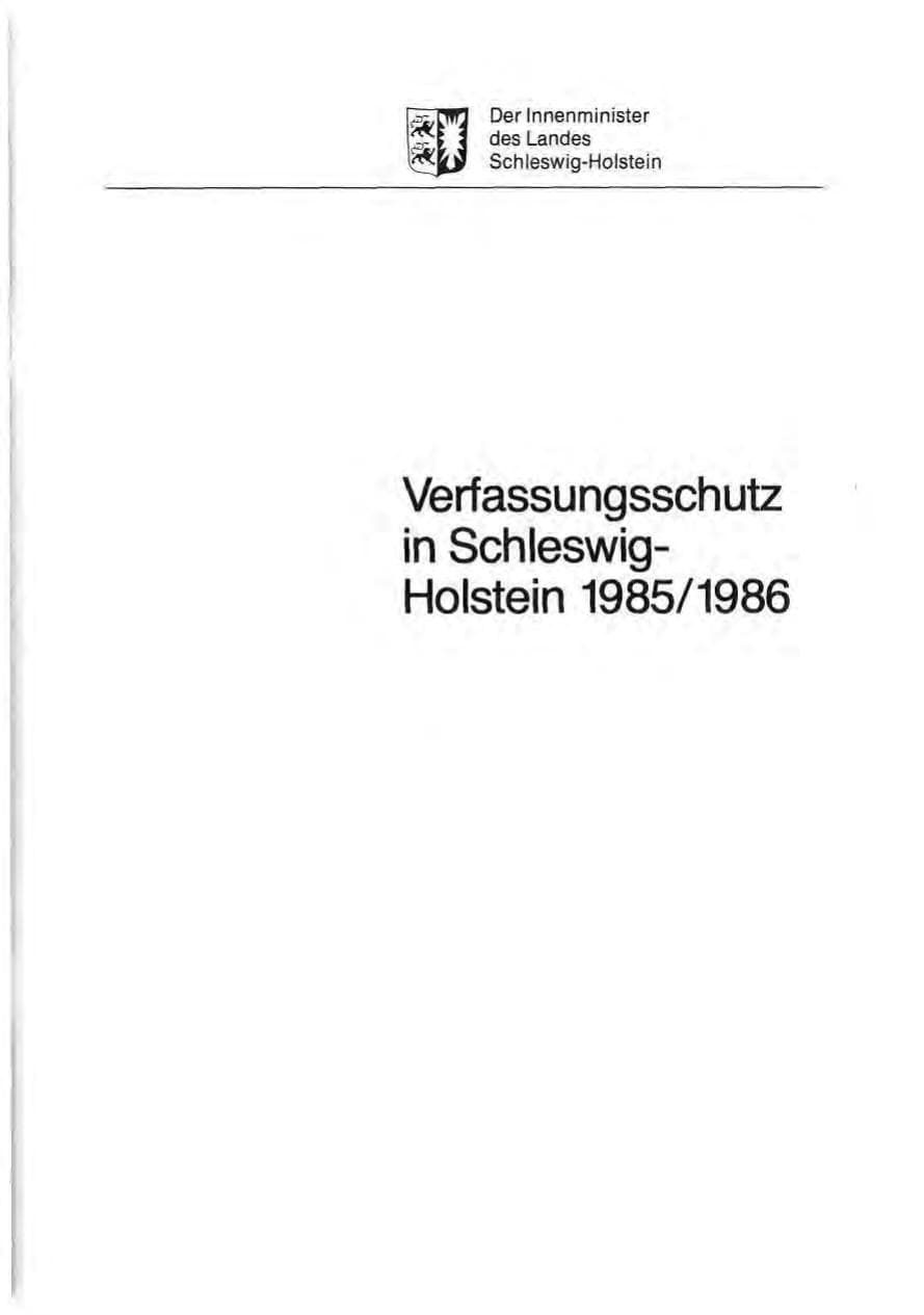 Seite 3 des Verfassungsschutzbericht 1985 Schleswig-Holstein