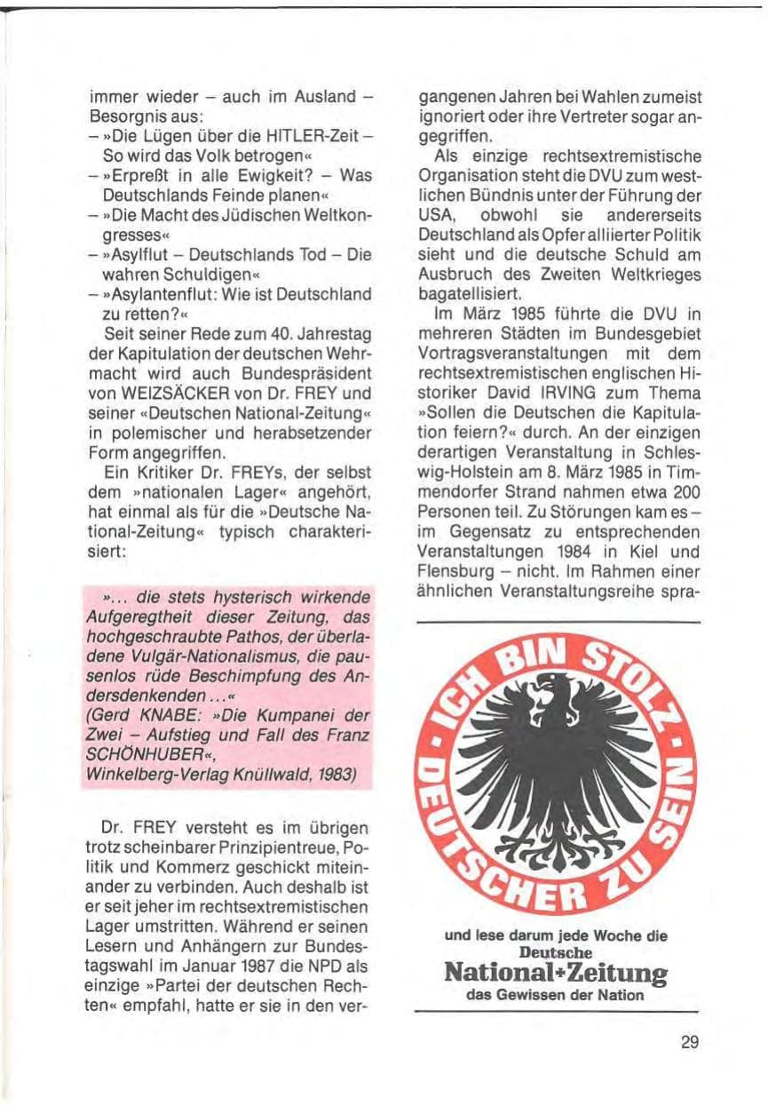 Seite 31 des Verfassungsschutzbericht 1985 Schleswig-Holstein