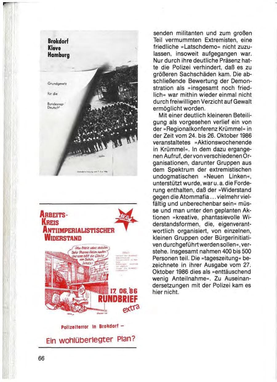 Seite 68 des Verfassungsschutzbericht 1985 Schleswig-Holstein