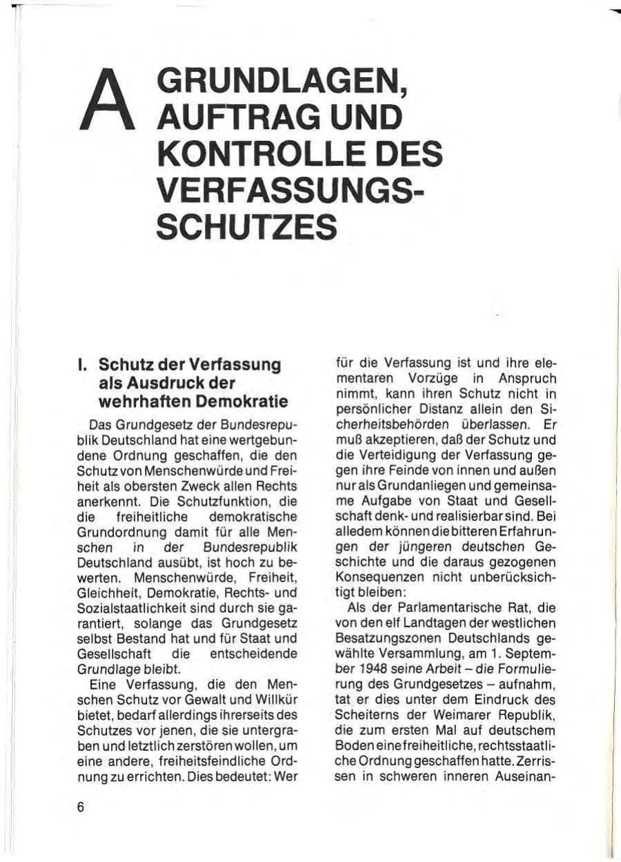 Seite 8 des Verfassungsschutzbericht 1985 Schleswig-Holstein