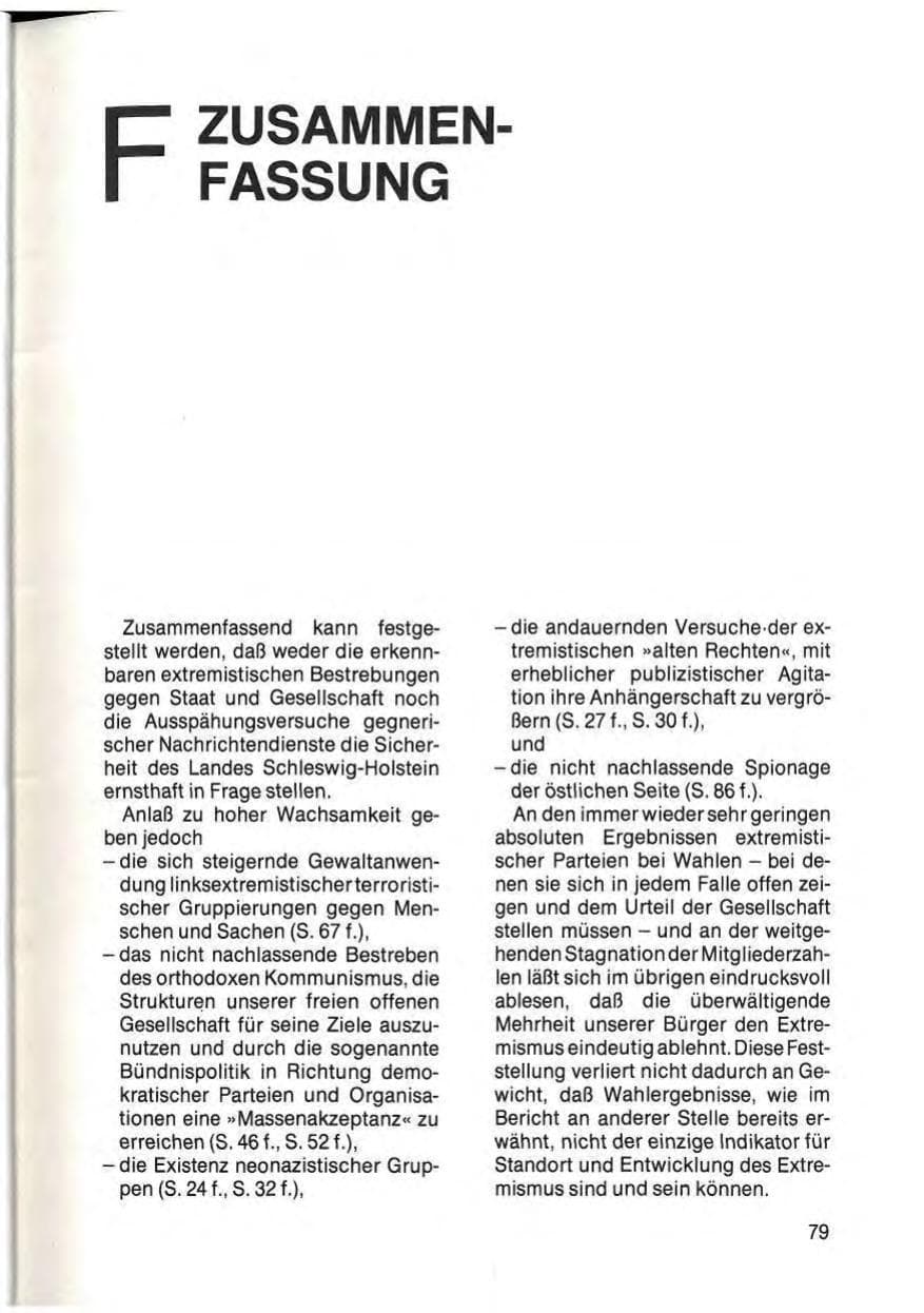 Seite 81 des Verfassungsschutzbericht 1985 Schleswig-Holstein