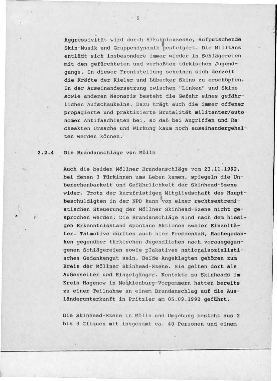 Seite 13 des Verfassungsschutzbericht 1992 Schleswig-Holstein