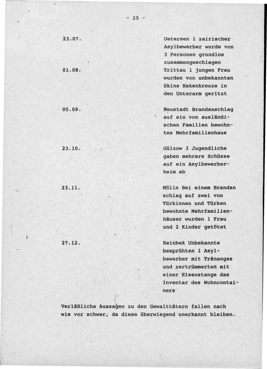 Seite 29 des Verfassungsschutzbericht 1992 Schleswig-Holstein